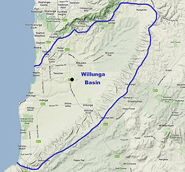 Lot 50 (black dot) Willunga Basin